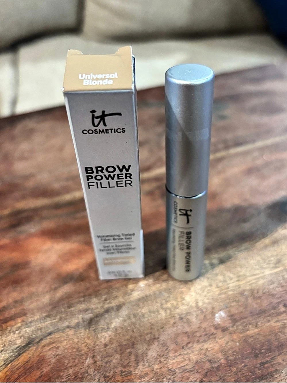 NIB IT Cosmetics Brow Power Filler Volumizing Tinted Fiber Brow Gel Universal Bl